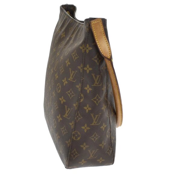 LOUIS VUITTON Logo Looping GM Shoulder Bag Monogram Leather Brown M51145 34KB180 - Picture 4 of 16
